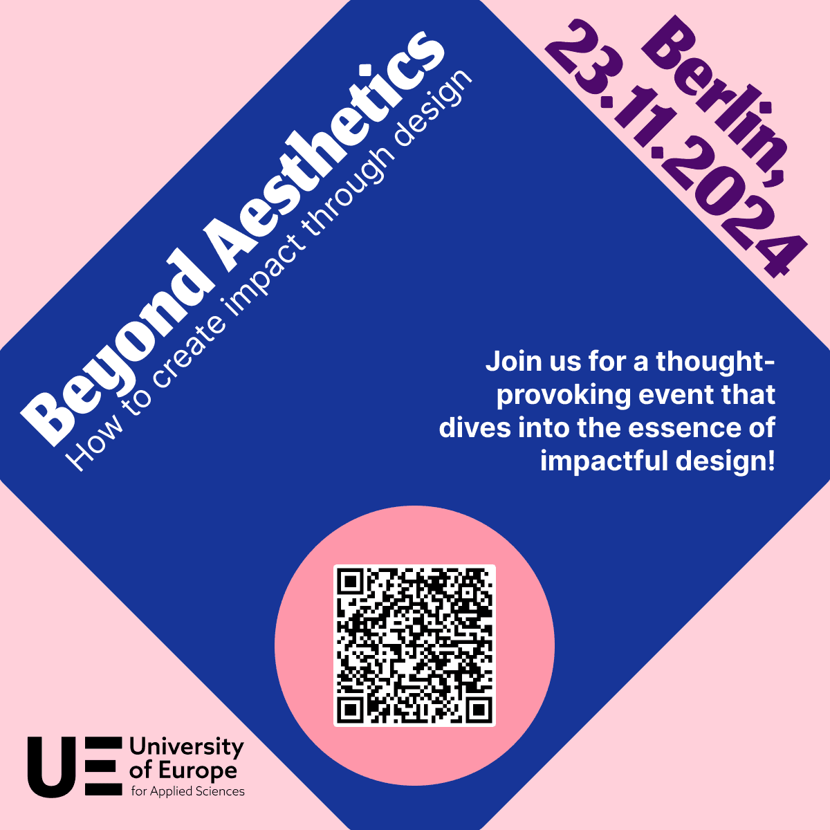 Beyond Aesthetics conference teaser in pink and blue