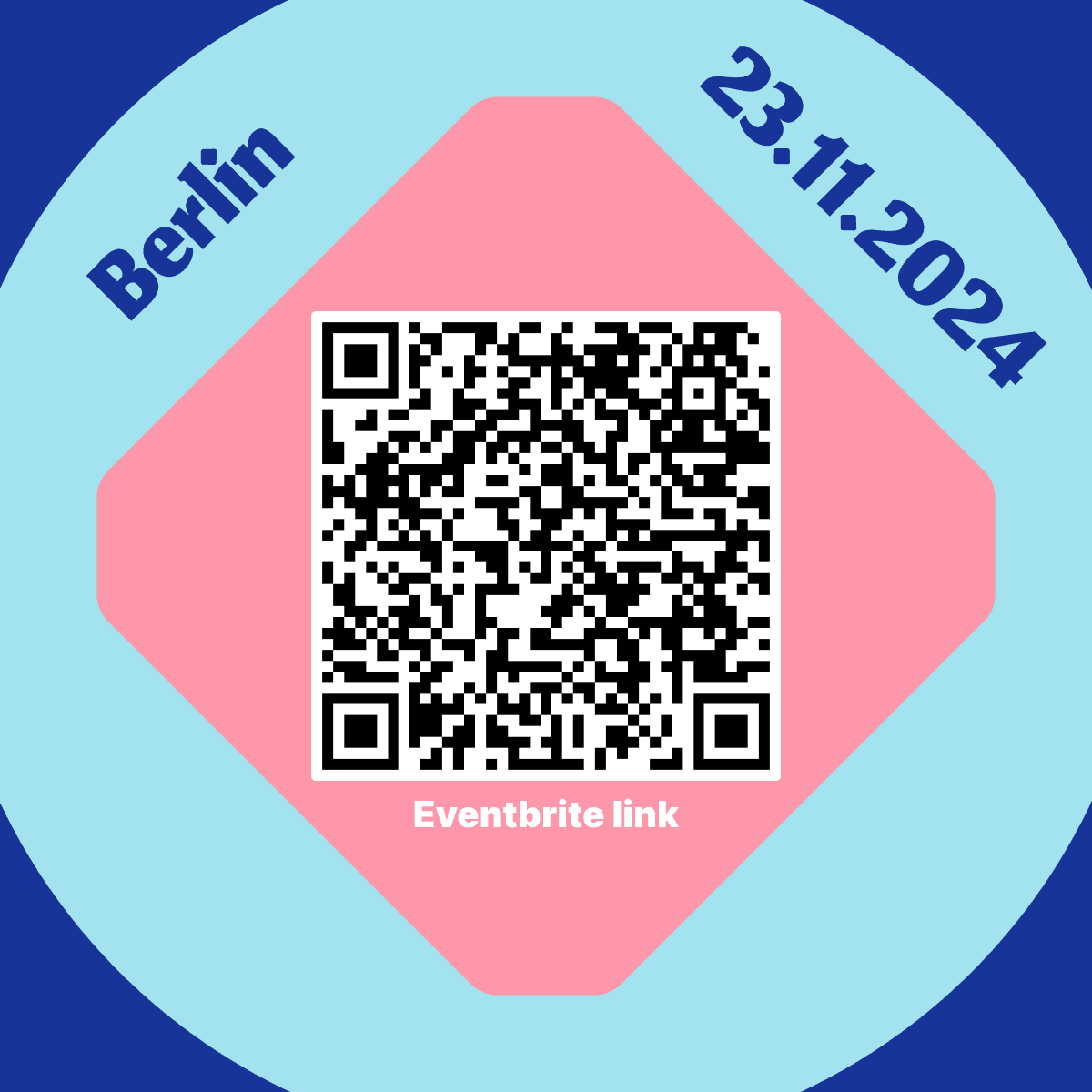 Teaser post with a large Eventbrite QR code