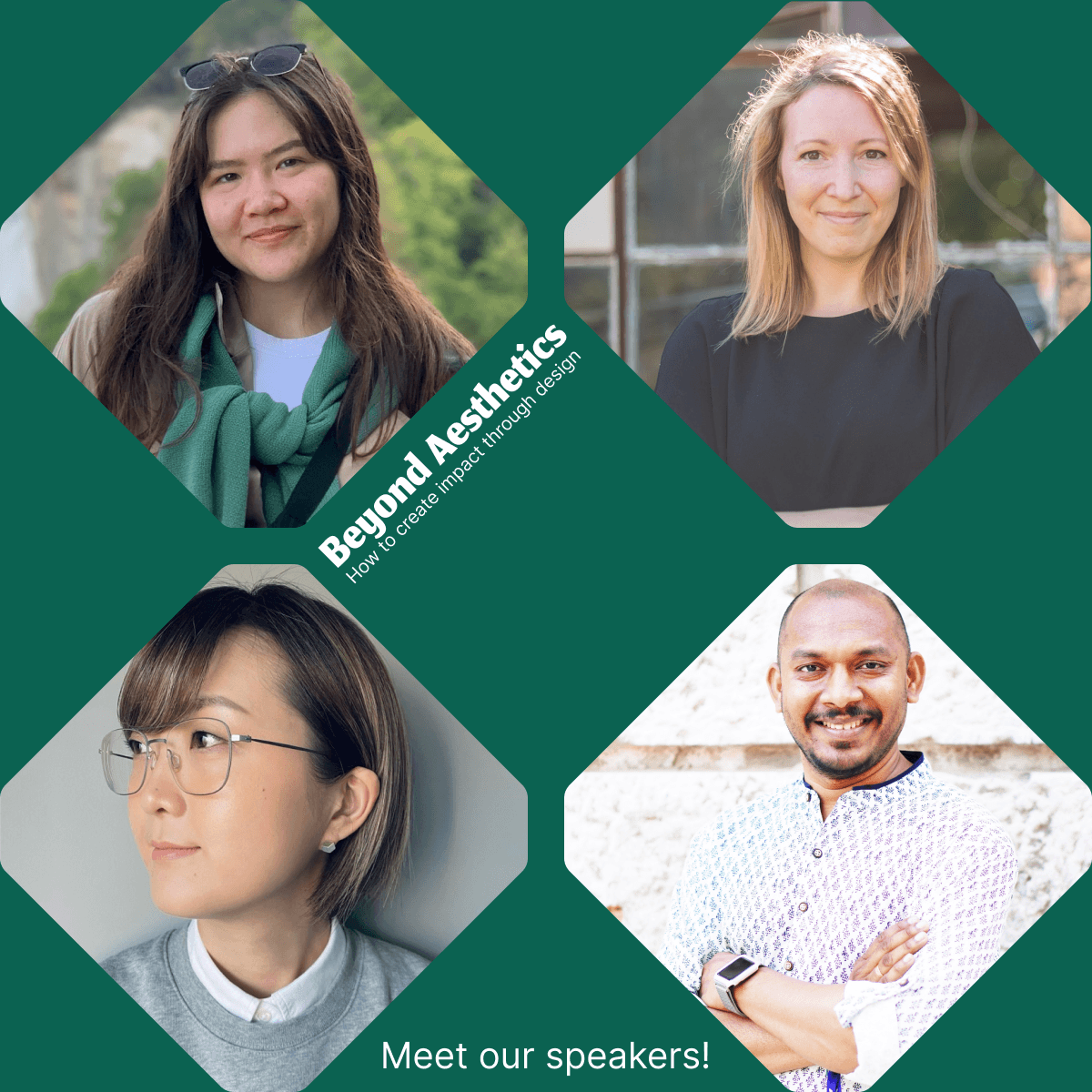 Post introducing the four speakers