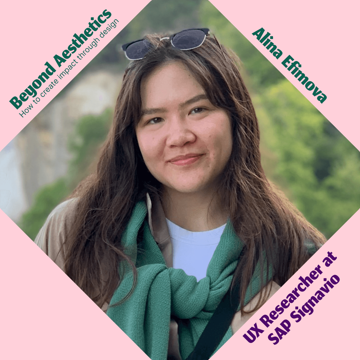 Speaker post: Alina Efimova, UX Researcher at SAP Signavio