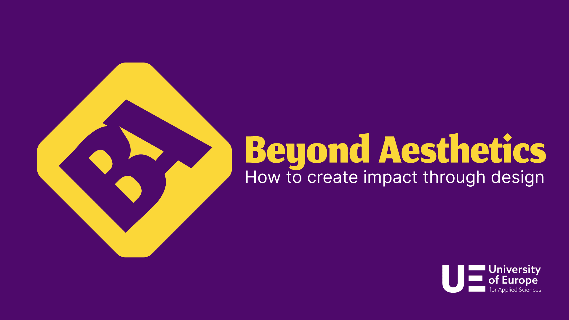 Title slide with the BA logo