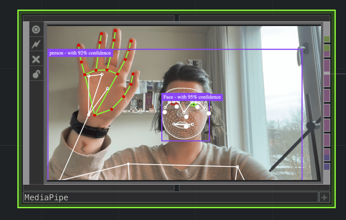 MediaPipe hand and face tracking in TouchDesigner