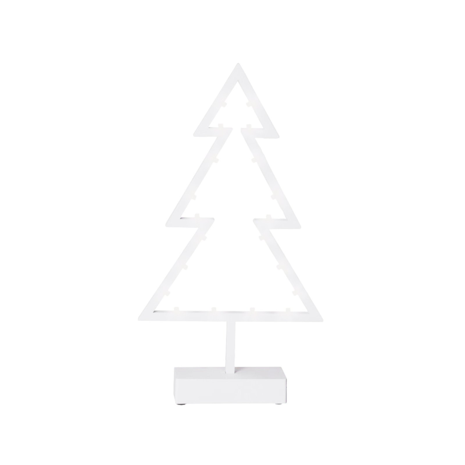 Christmas tree lamp cut out on white
