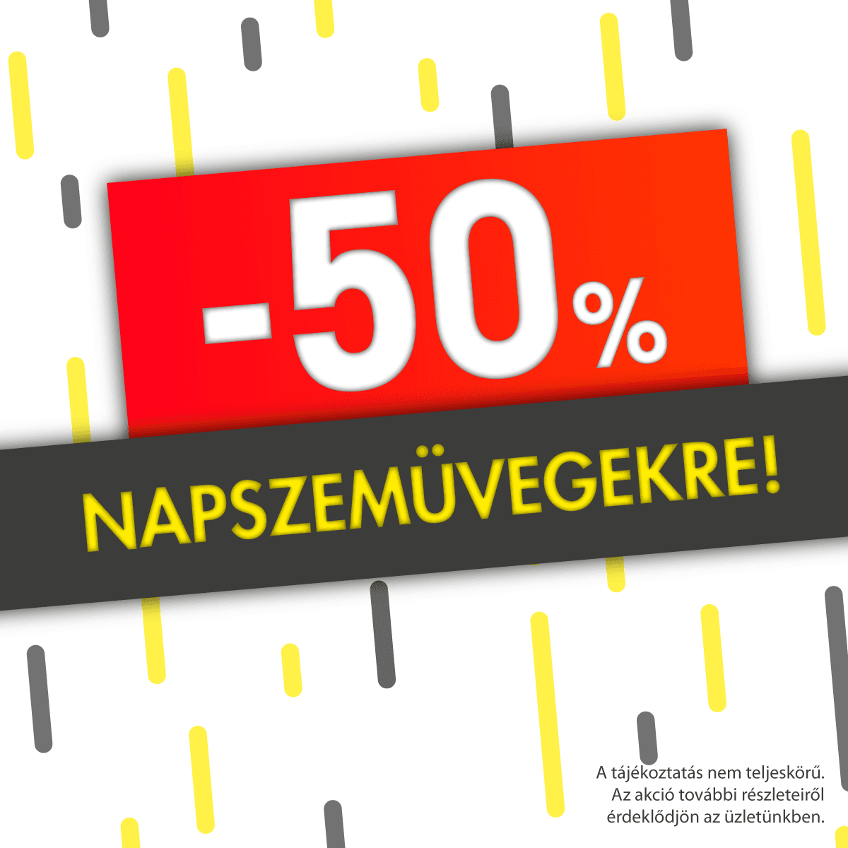 Sale post: 50% off sunglasses