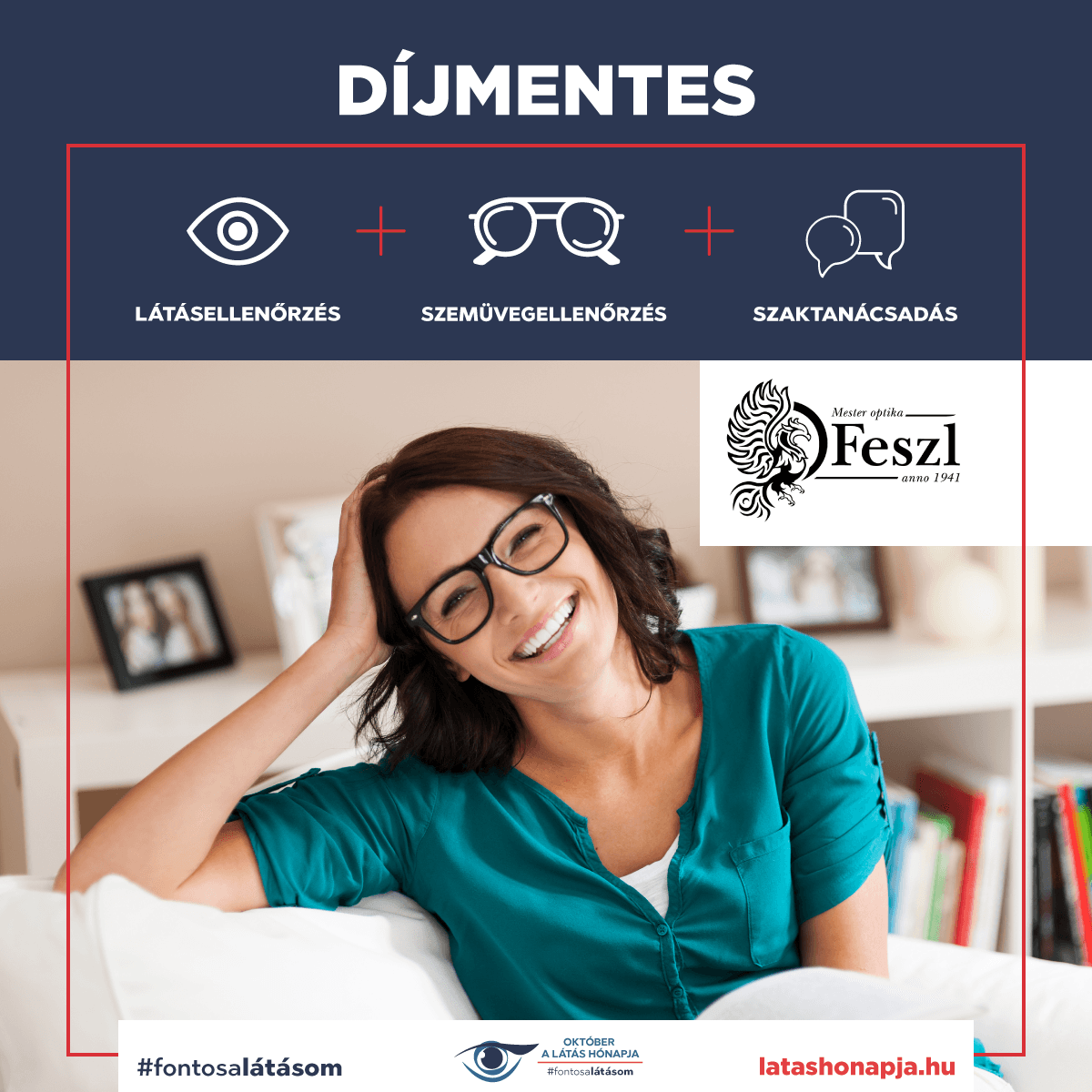 Campaign post: free eye test, glasses check and advice