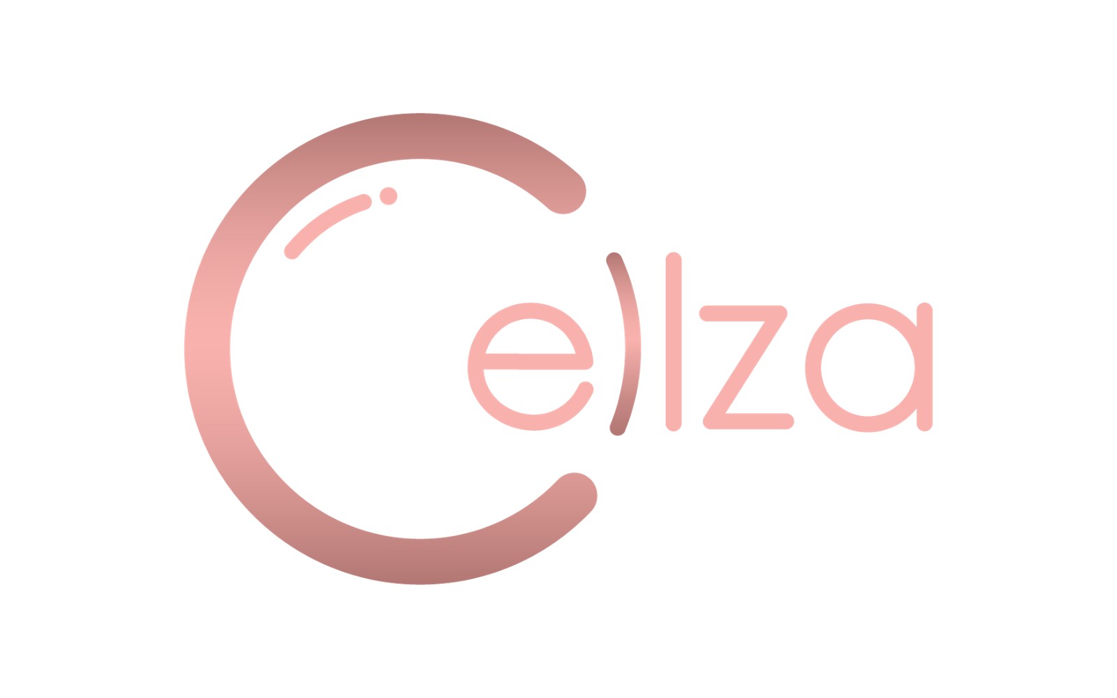 Final Cellza logo in rose gold